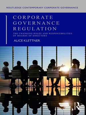 cover image of Corporate Governance Regulation